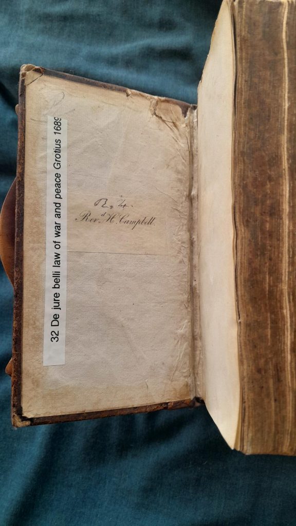 Grotius, de Jure Belli ac Pacis 1689