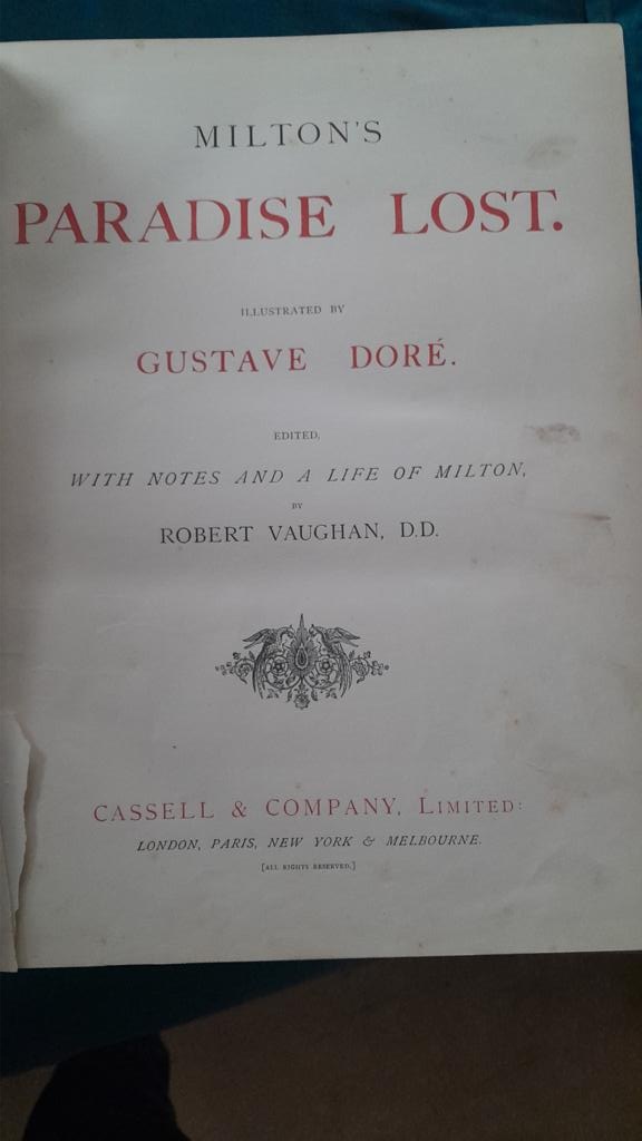 Paradise lost - John milton - 1890